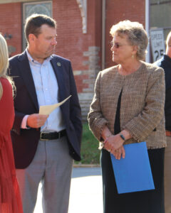 Sen. Steve West and Maysville Mayor Deborah Cotterill